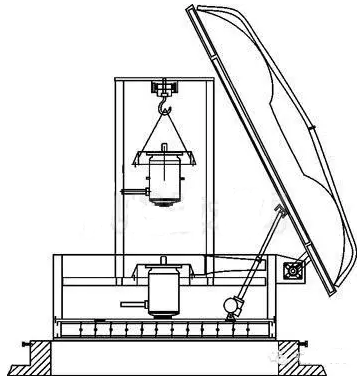 單開(kāi)啟風(fēng)帽電機起吊示意圖